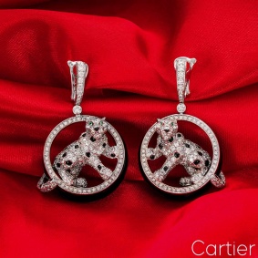 Cartier White Gold Diamond Panthre de Cartier Earrings N8503700